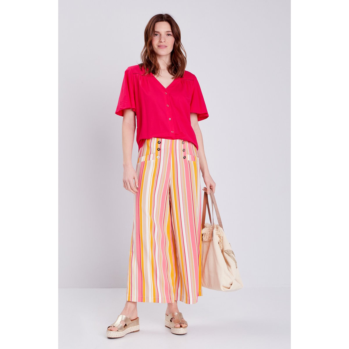 Blouse manches courtes rose fushia, BREAL