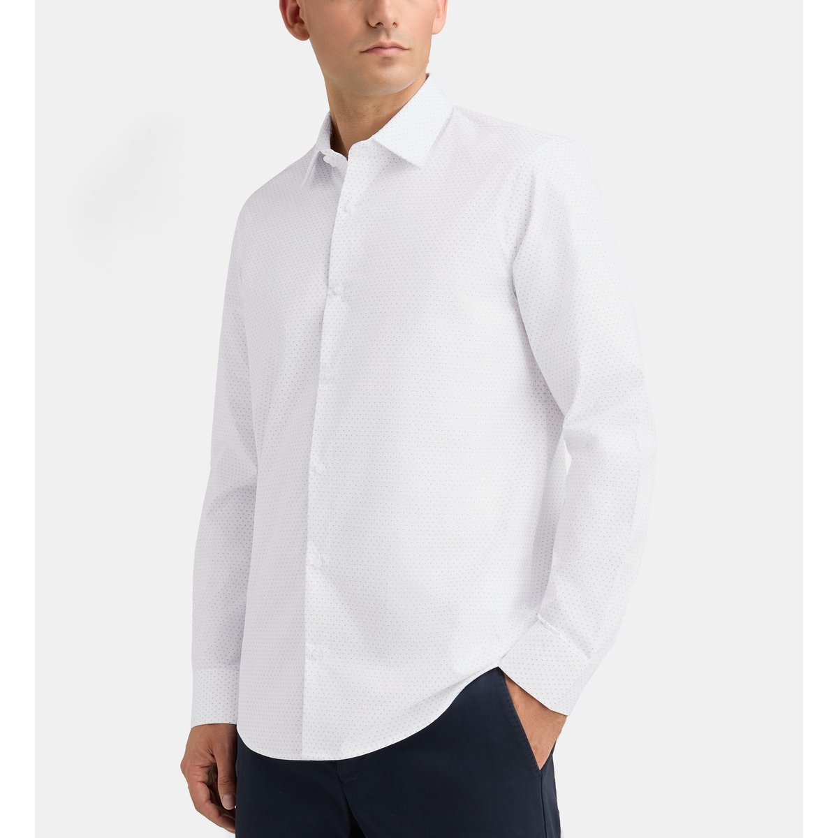 Chemise droite hdoti popeline coton bio blanc, GALERIES LAFAYETTE