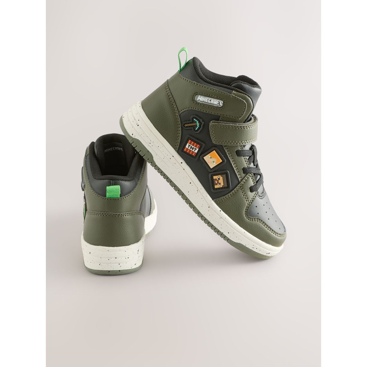 Baskets montantes minecraft vert kaki, NEXT