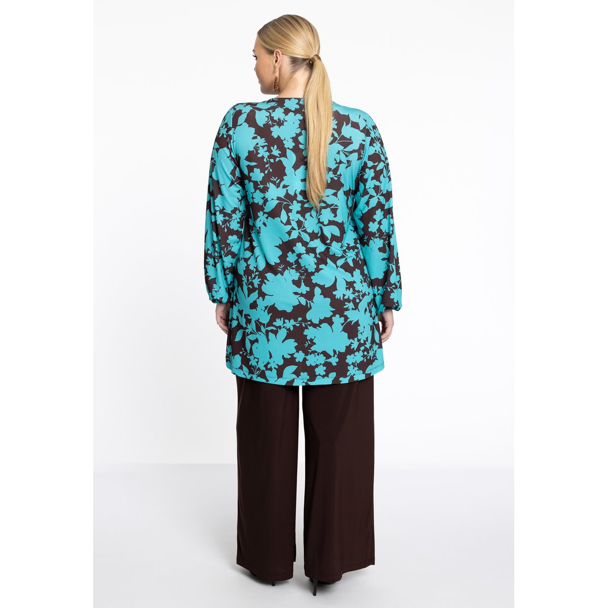 Tunique v-cou turquoise, YOEK