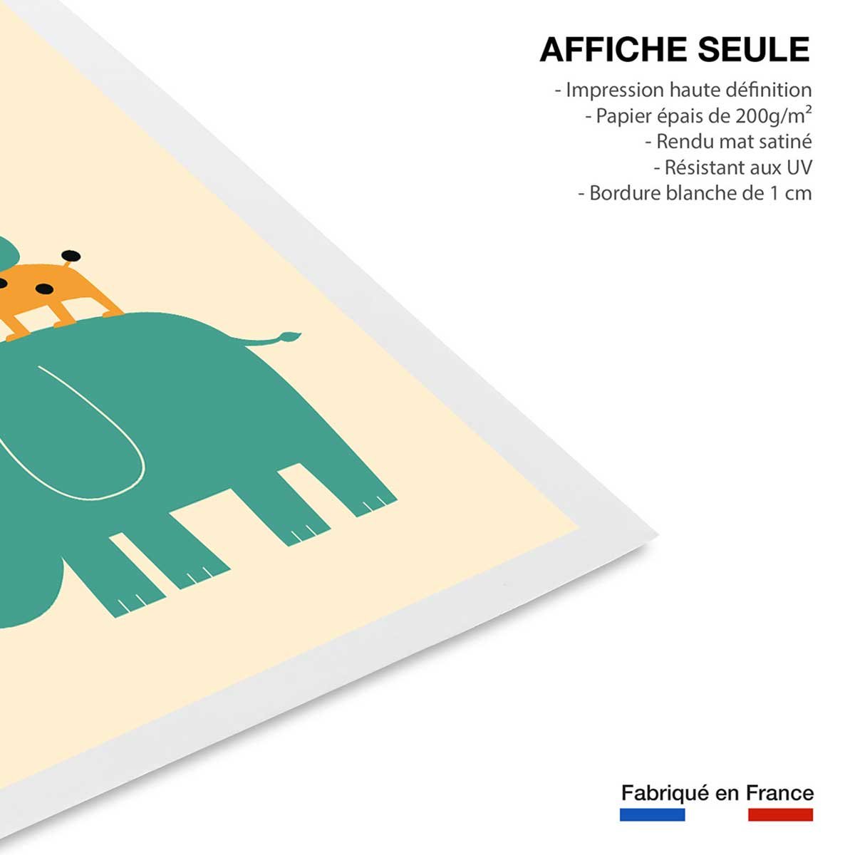 Affiche enfant pyramide des amis affiche seule, HEXOA