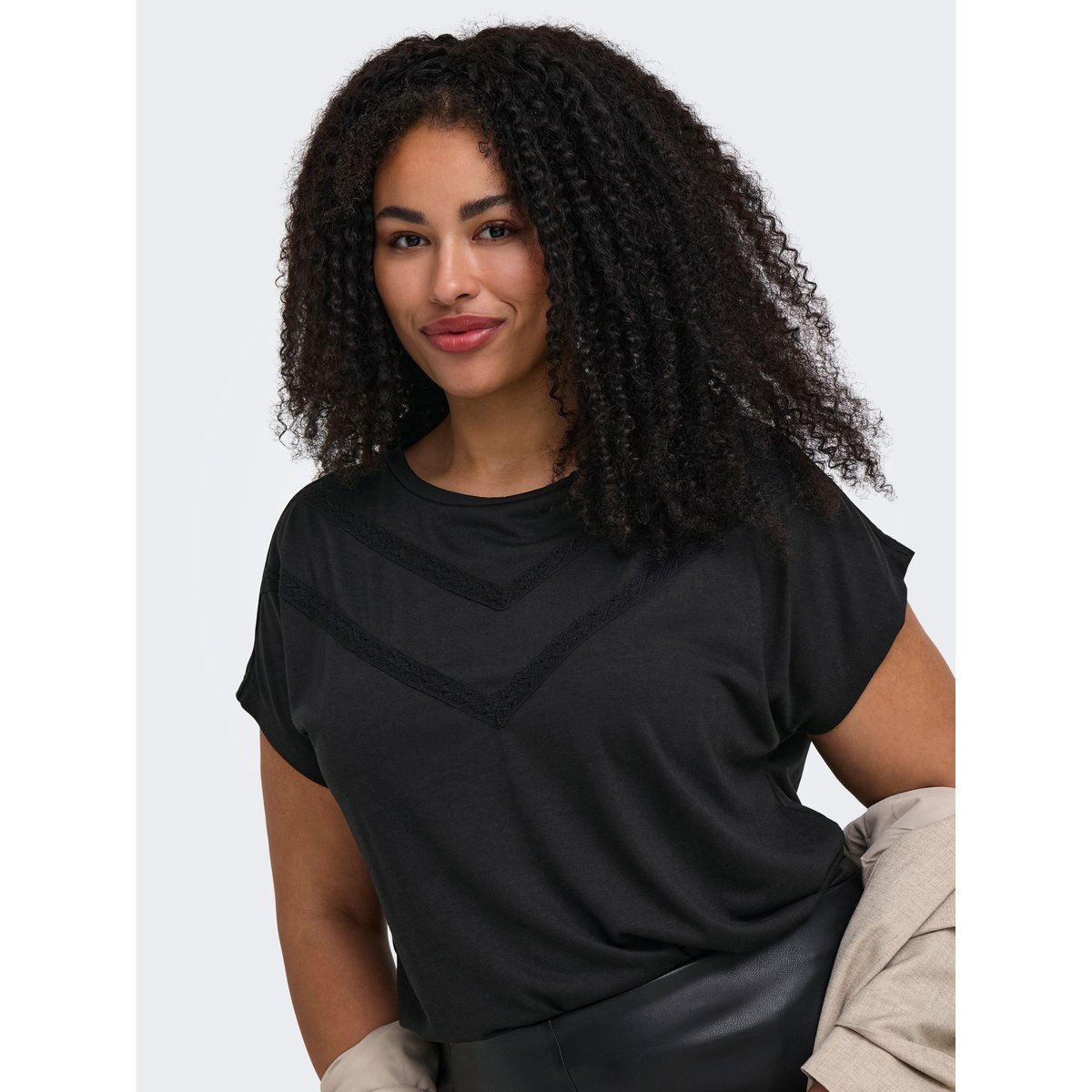 T-Shirt black 1, ONLY CARMAKOMA