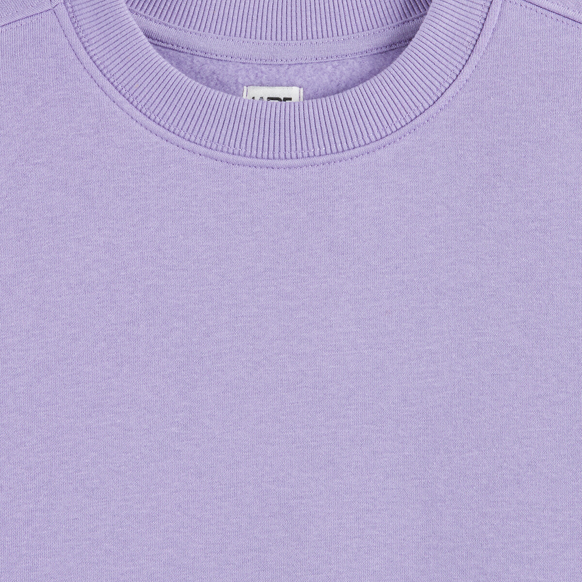 Sweat col rond, en molleton parme, LA REDOUTE COLLECTIONS