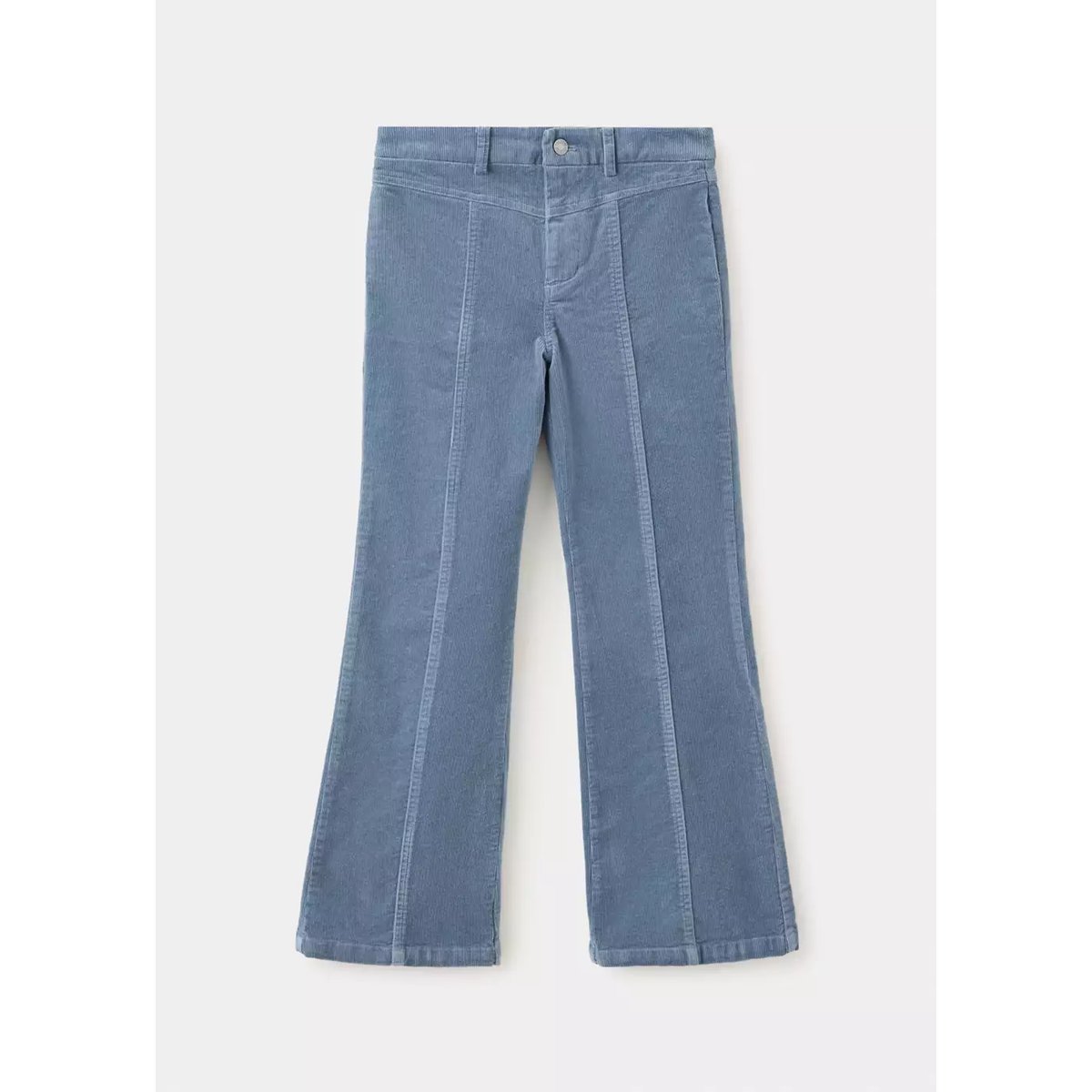 Pantalon velours côtelé à coutures bleu, MANGO KIDS