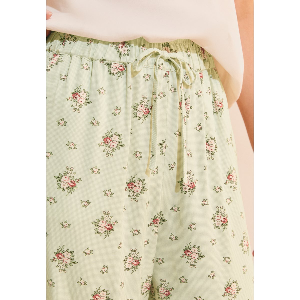 Pantalon de pyjama à motif fleuri CEALA vert, ETAM