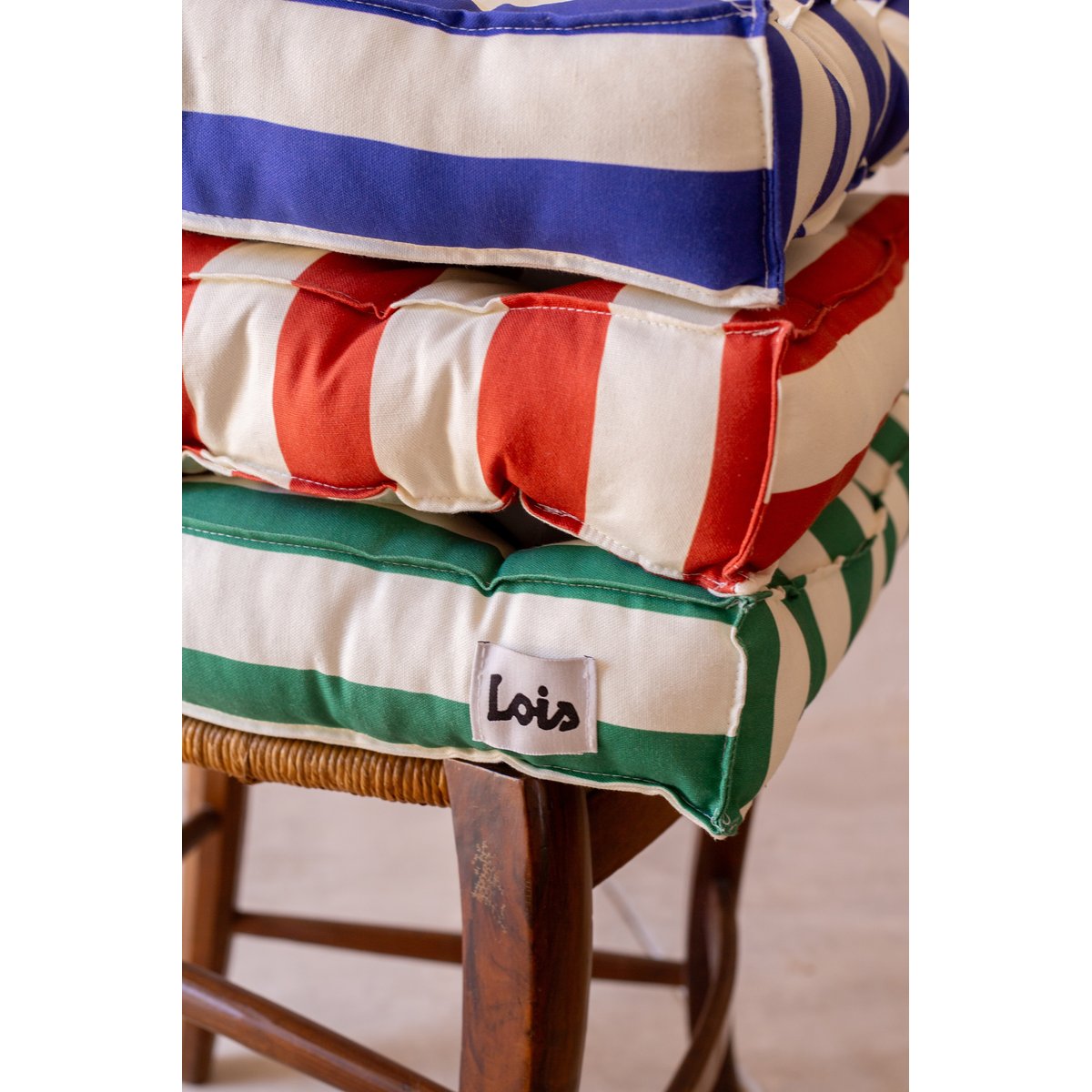 Set 2 Coussins MARSHALL bleu et blanc, REALLY NICE THINGS