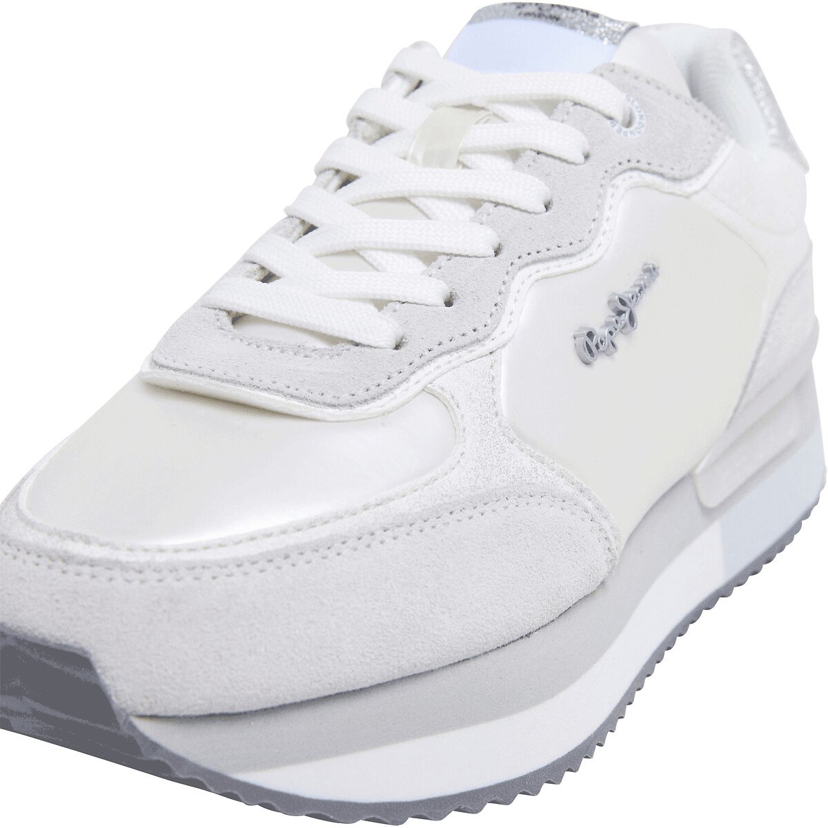 Rusper Shine Low Top Trainers white, PEPE JEANS