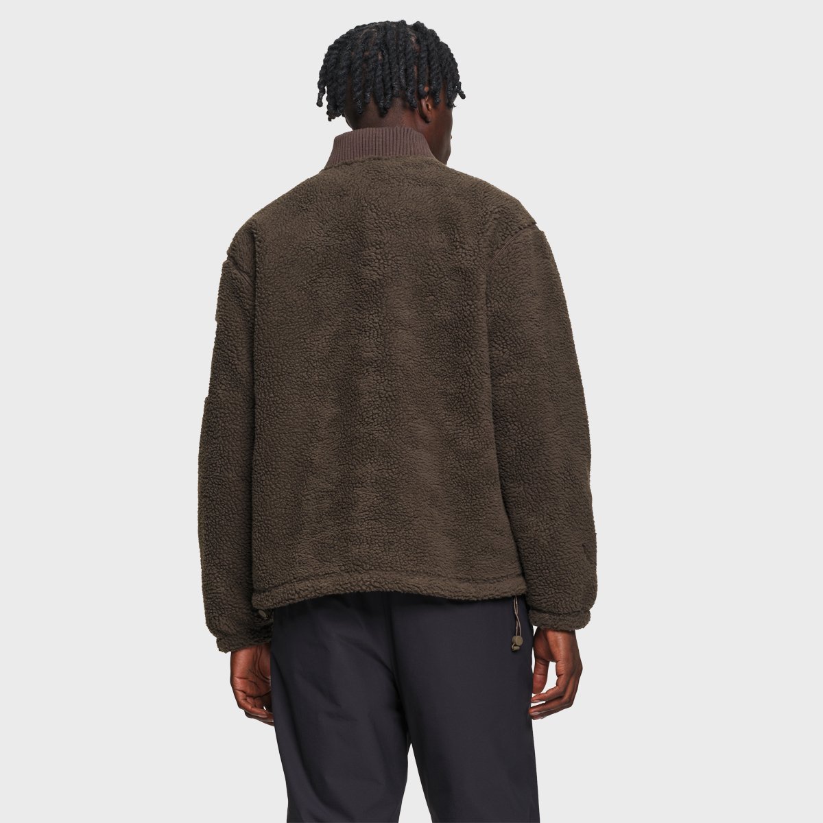 Blouson bomber sherpa détails contrastants zippé bois, AIGLE