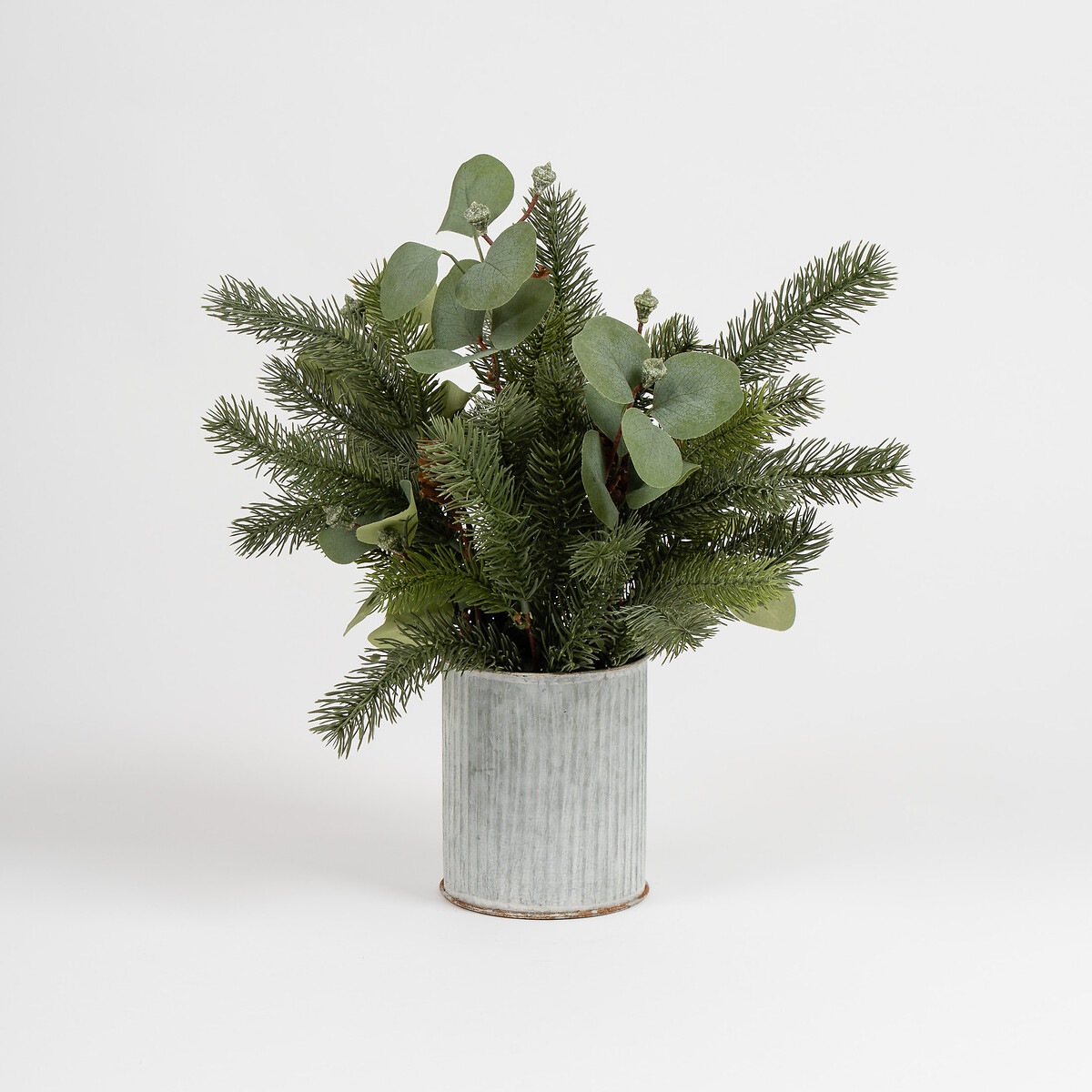46cm Pine Arrangement in Metal Pot green, SO'HOME