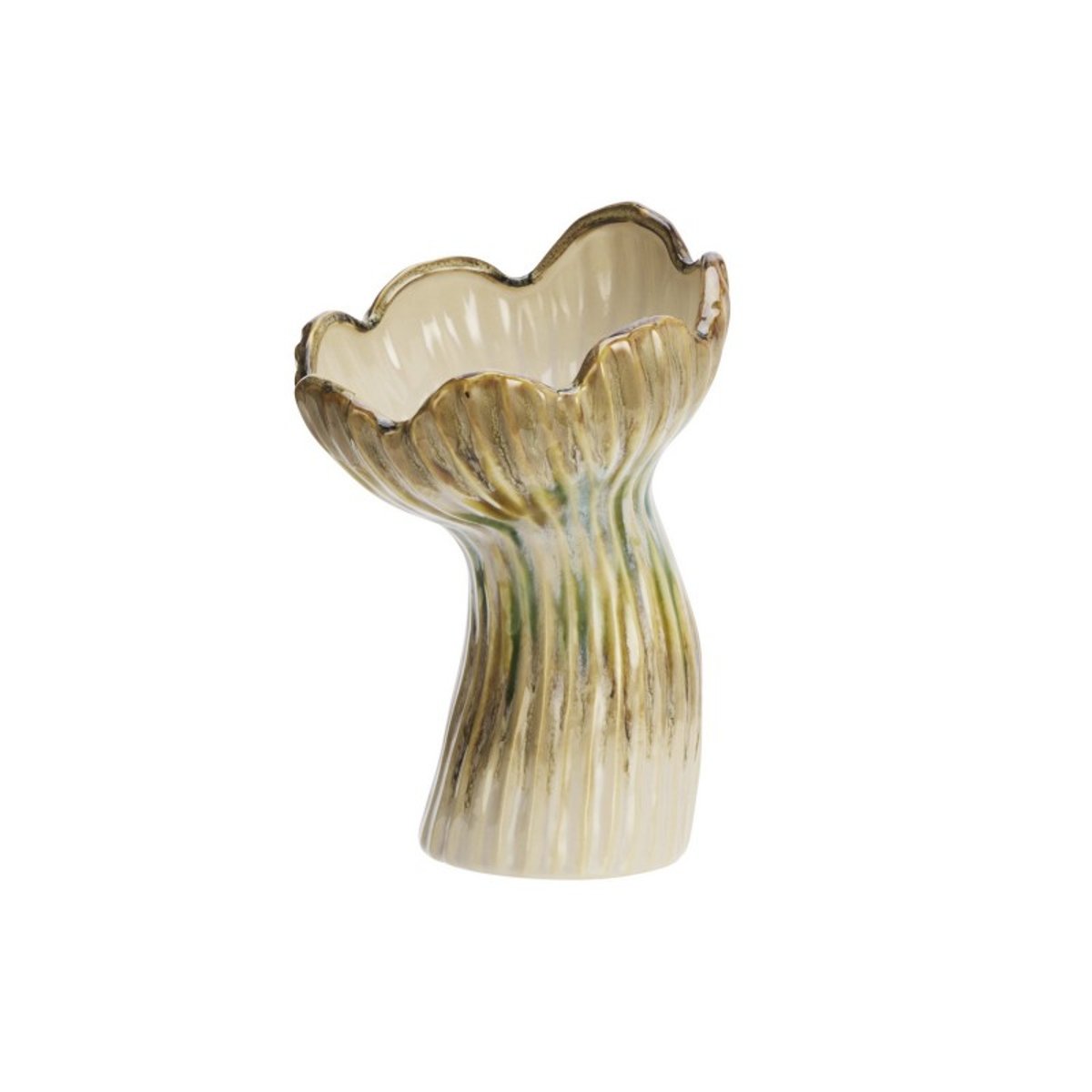 Vase inspiration art déco céramique beige, MADAM STOLTZ