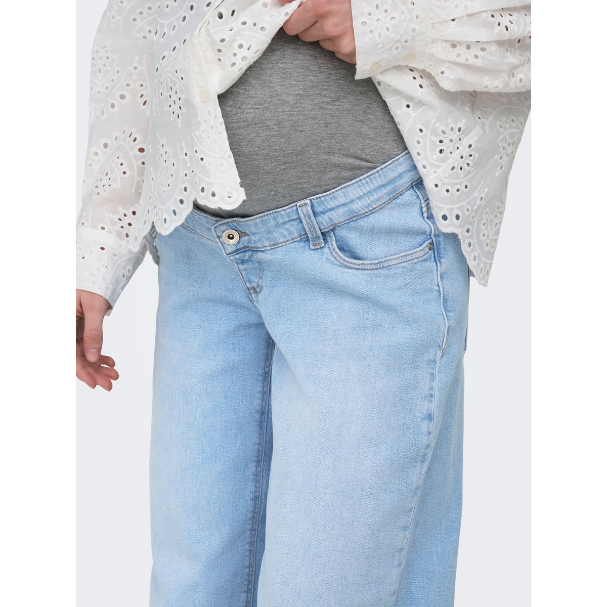 Jean À Jambe Large light blue denim, ONLY
