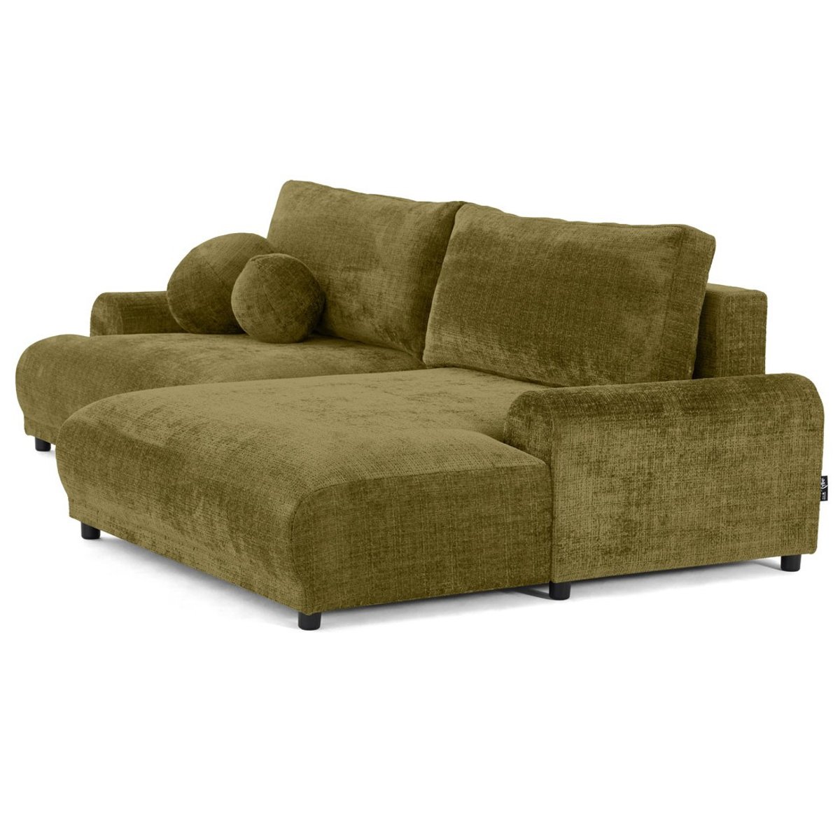 Canapé d'Angle Convertible 4 places - NELLY vert olive, BEST MOBILIER