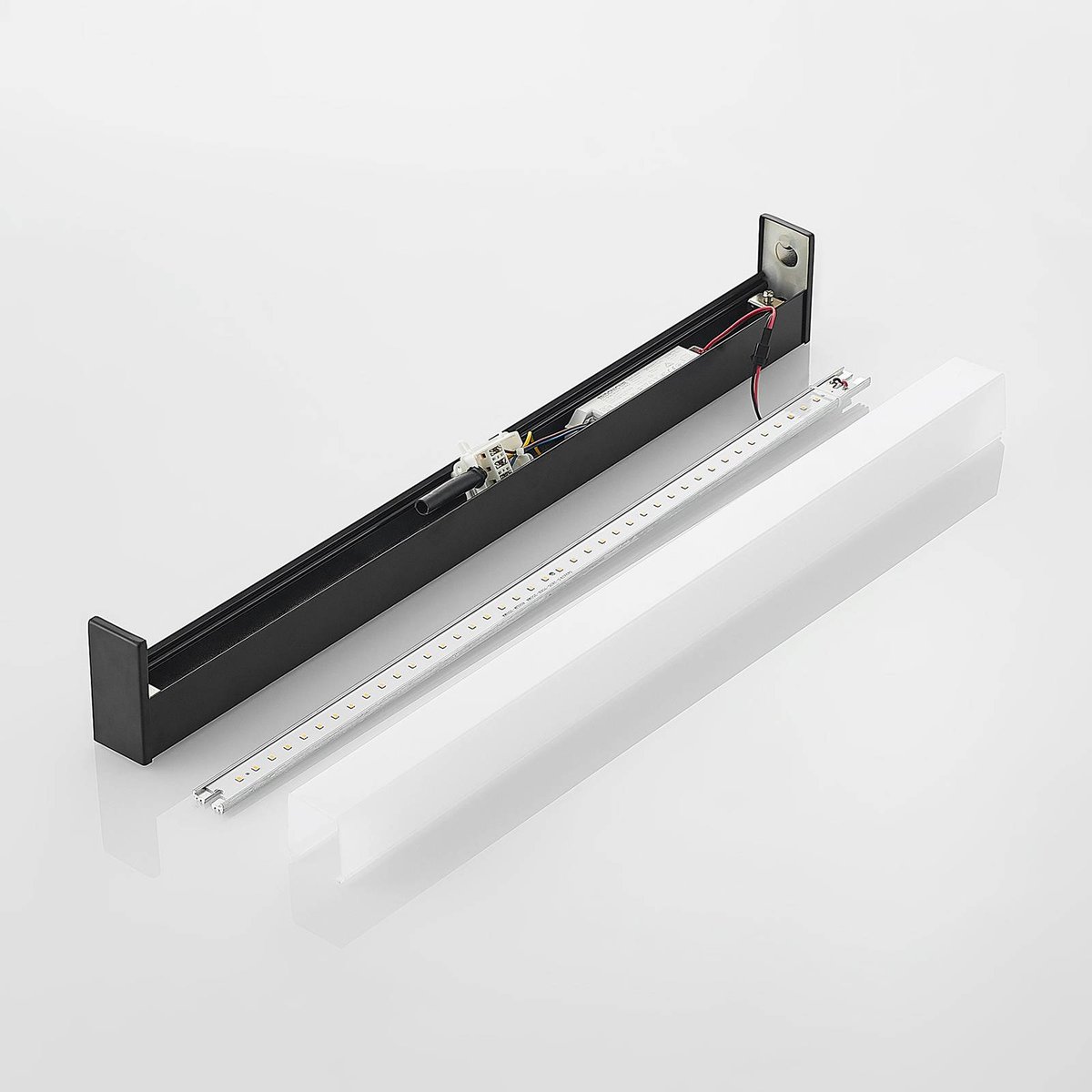 Applique en aluminium moderneLED, Ulisan noir mat, blanc, LINDBY