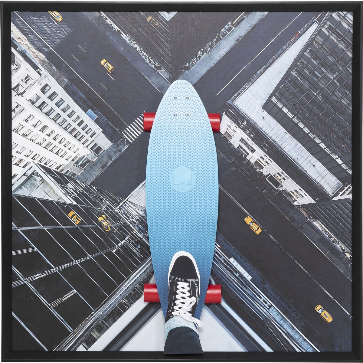 Tableau 3D skater building 149x149cm multicolore, KARE DESIGN
