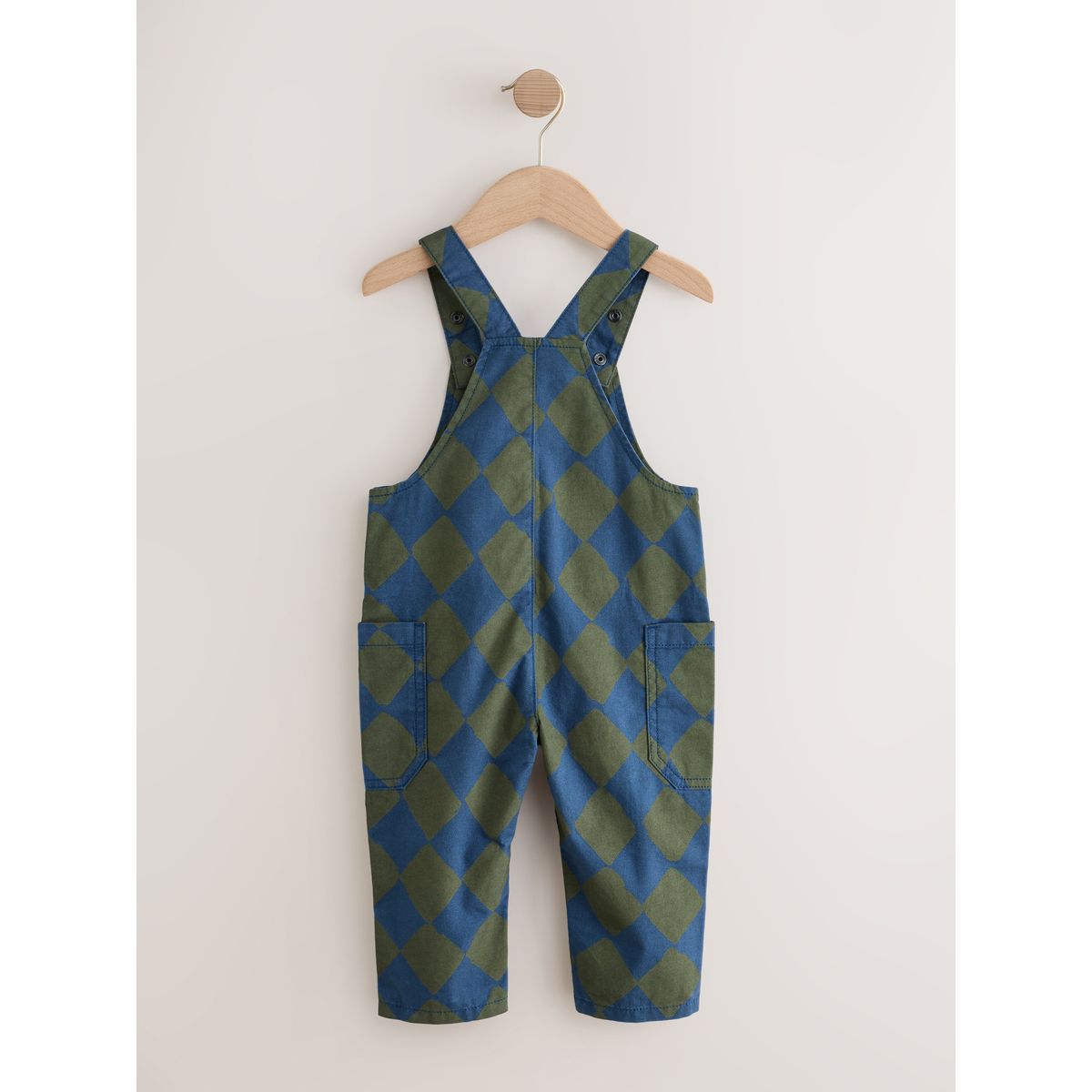 Salopette arlequin vert/bleu, NEXT