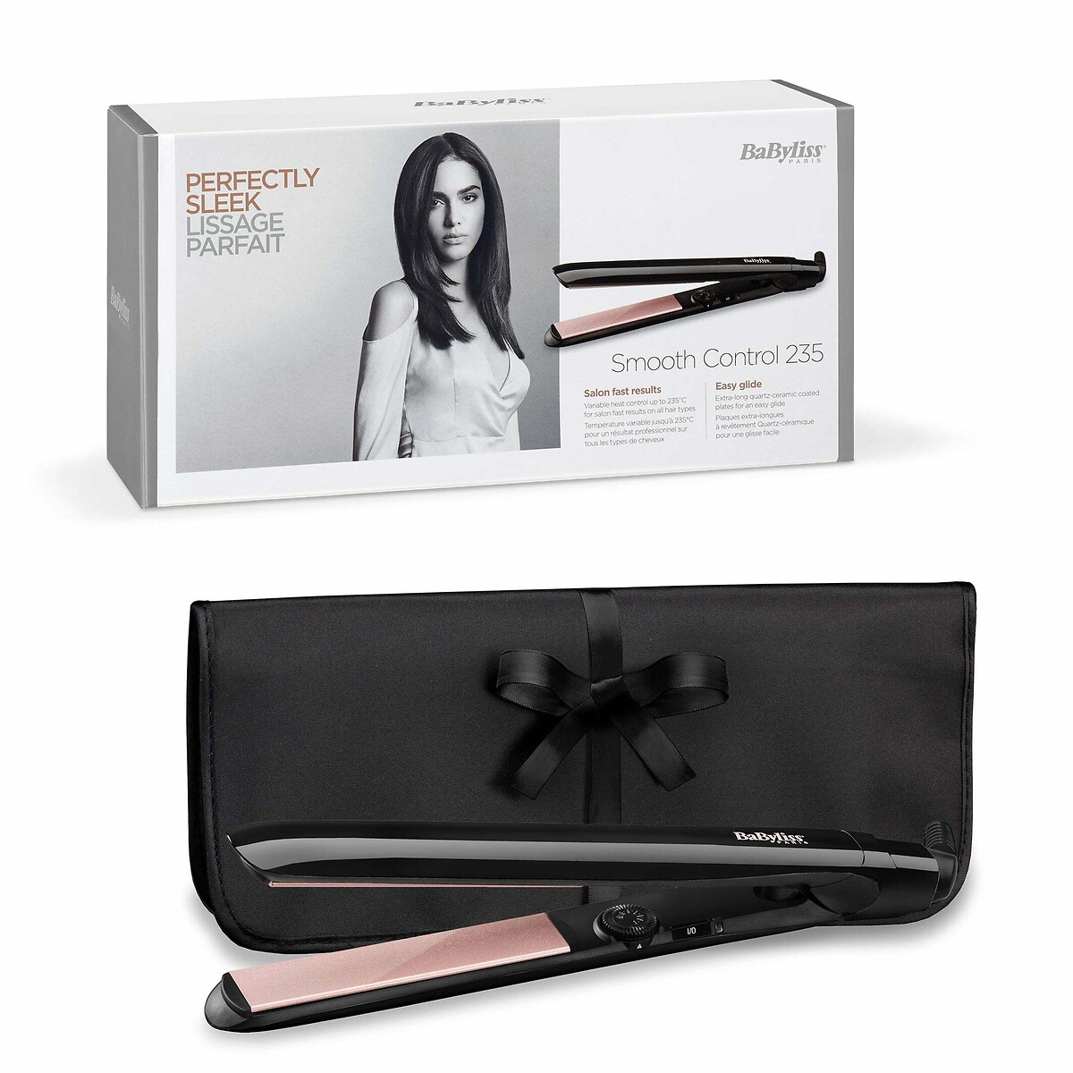 Lisseur Smooth Control 235 noir/or, BABYLISS