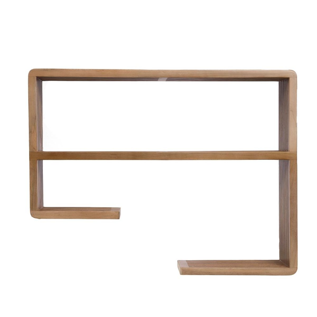 Étagère murale en teck L90 cm Calopsite marron, AMADEUS