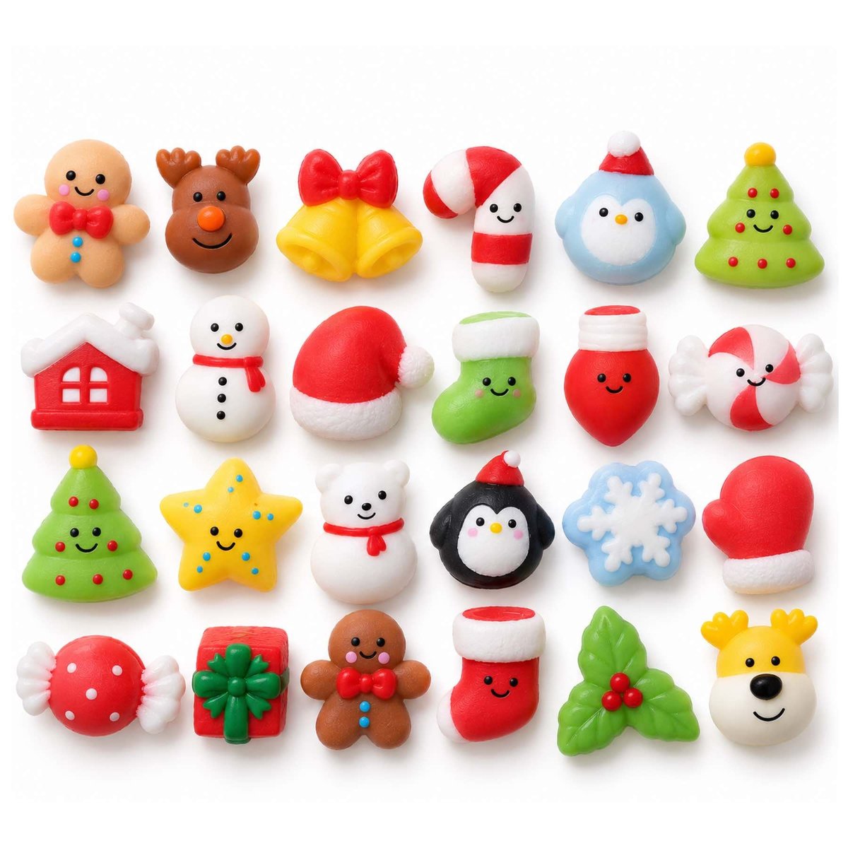 Calendrier de l'Avent Squishy 24 jouets antistress Merry Squishmas multicolore, GREAT PRETENDERS