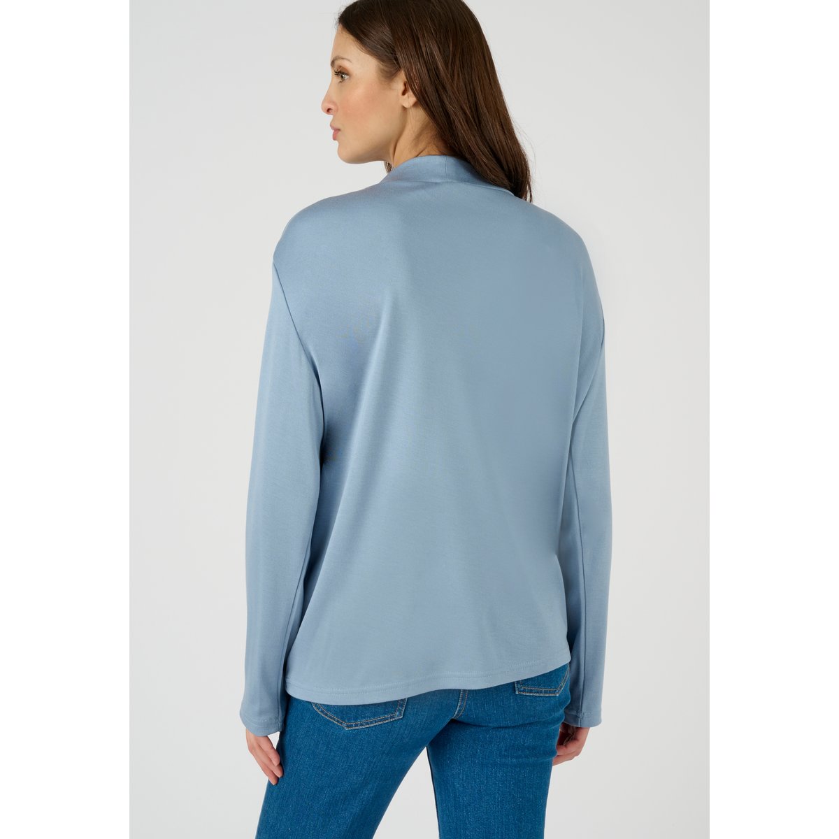 T-shirt col montant - Lot de 2 lot bleu + écru, DAMART