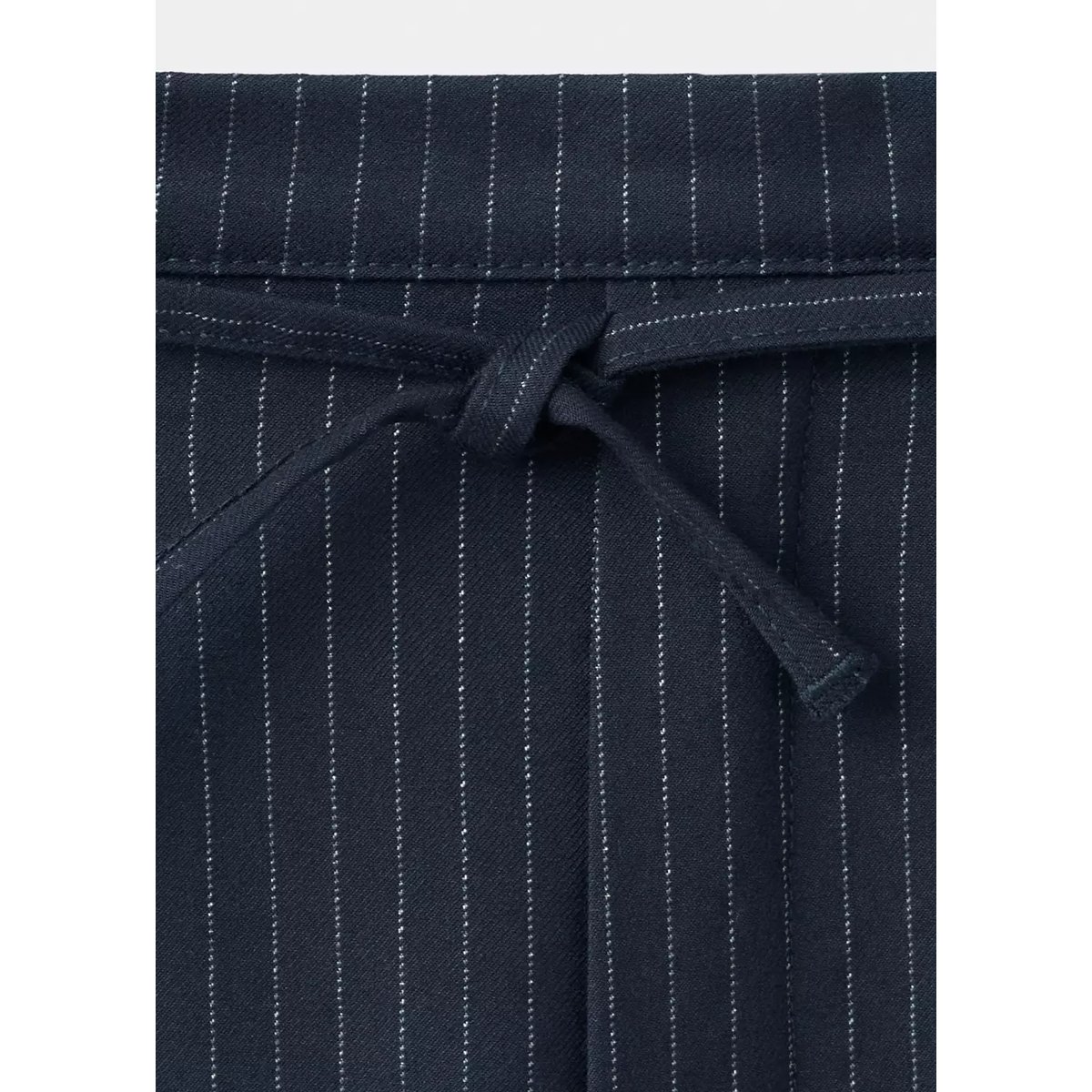 Pantalon bouffant à rayures tennus en fil textile bleu marine, MANGO KIDS