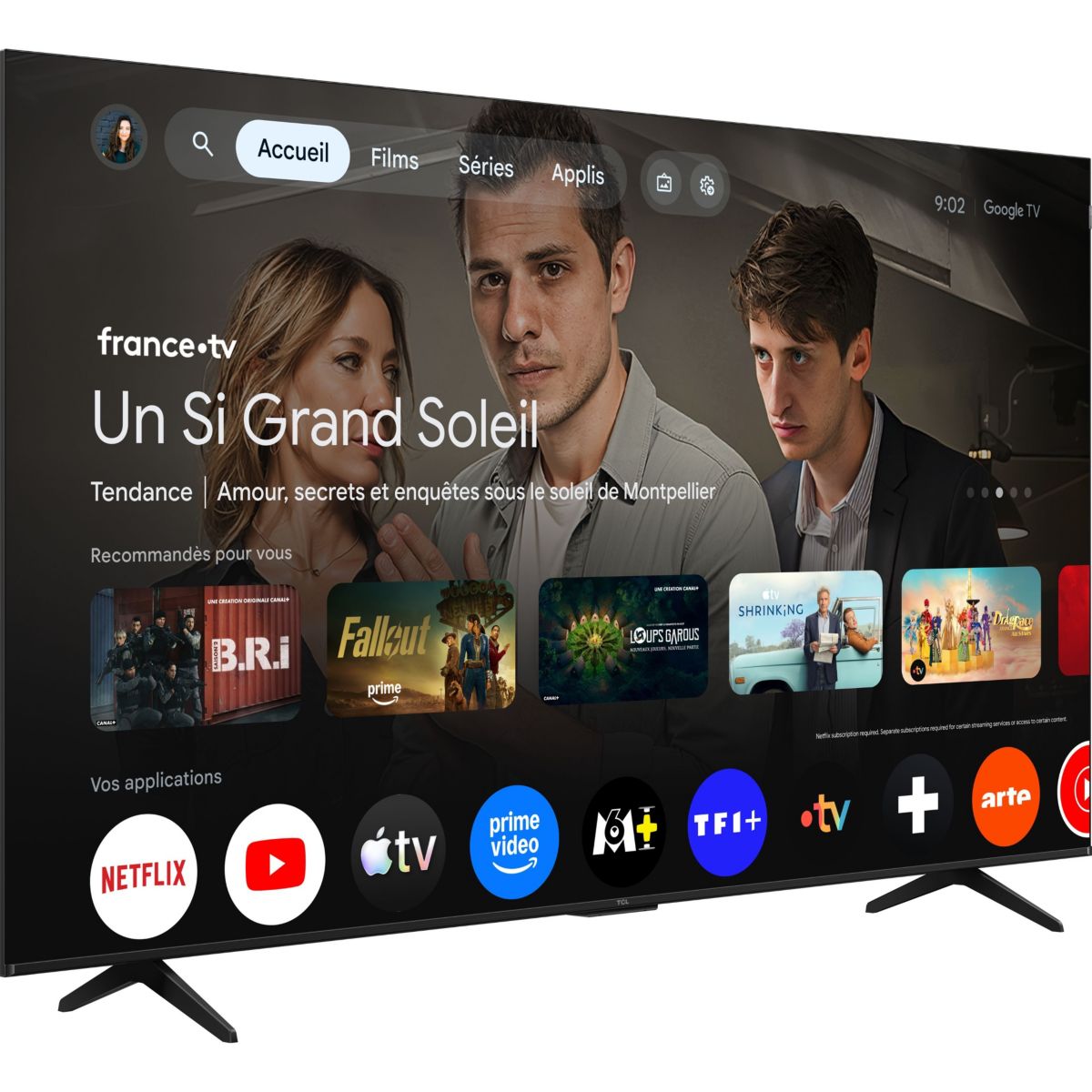 TV QLED 75P79L (2026) 75" (191 cm) noir, TCL
