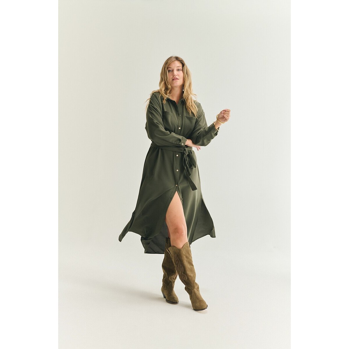 Ludivine Midi Dress khaki, ALMÉ