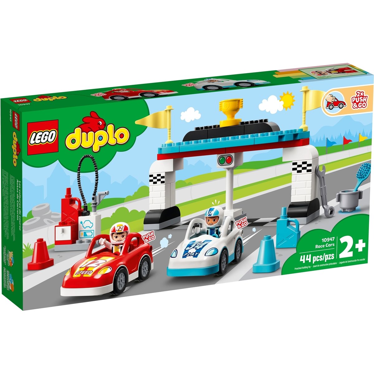 Duplo Les voitures de course multicolore, LEGO