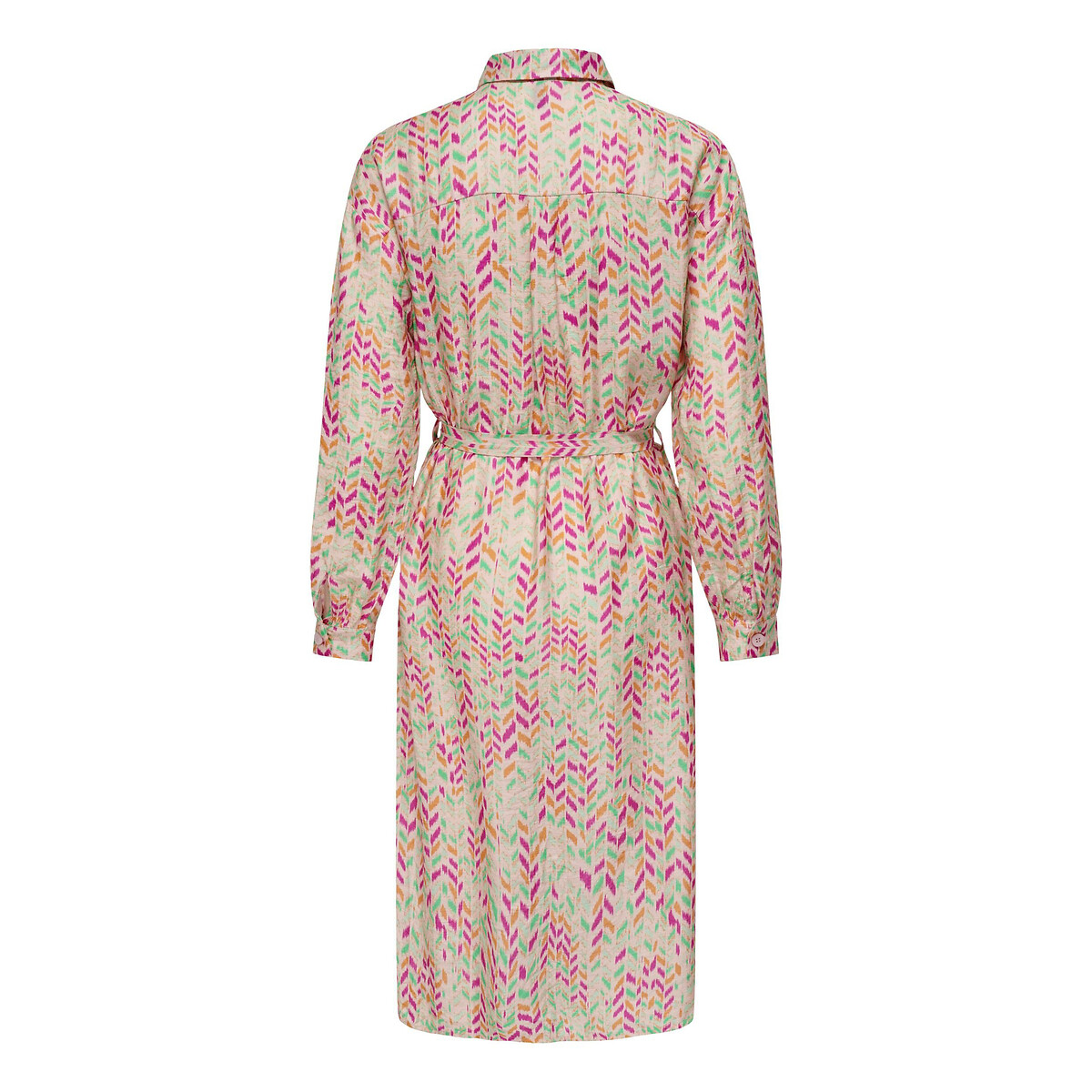 Printed Midi Shirt Dress pink print, ONLY