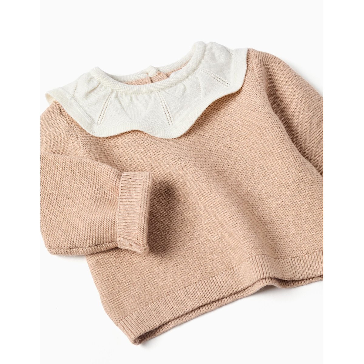Ensemble pull et pantalon en maille beige clair, ZIPPY