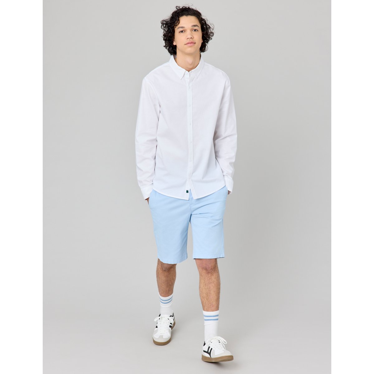 Chemise oxford unie blanc, BZB