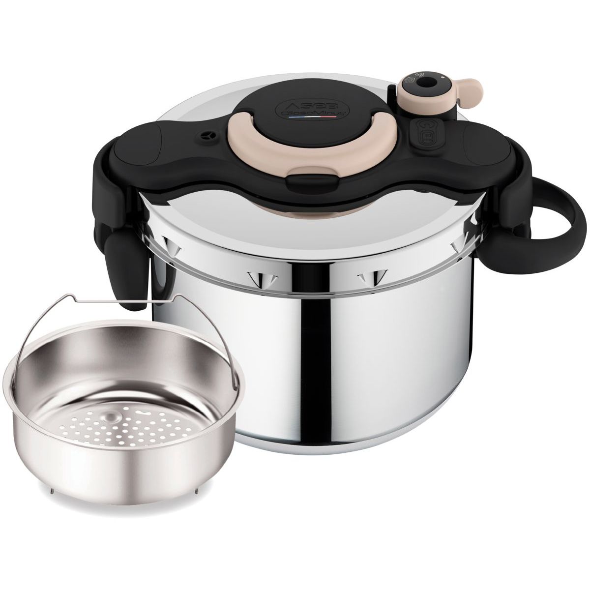Autocuiseur ClipsoMinut' Eco compact+ 6L gris, SEB