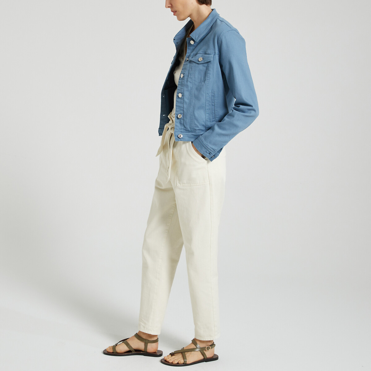 Veste courte, boutonnée bleu, VERO MODA