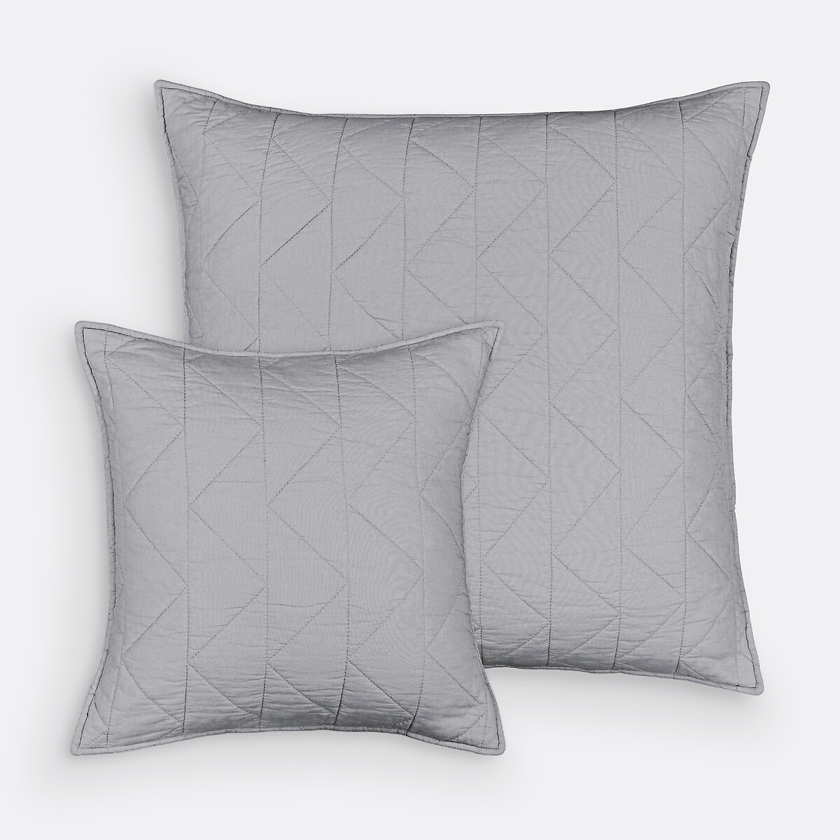 Housse de coussin coton, Zig Zag Scenario anthracite, LA REDOUTE INTERIEURS