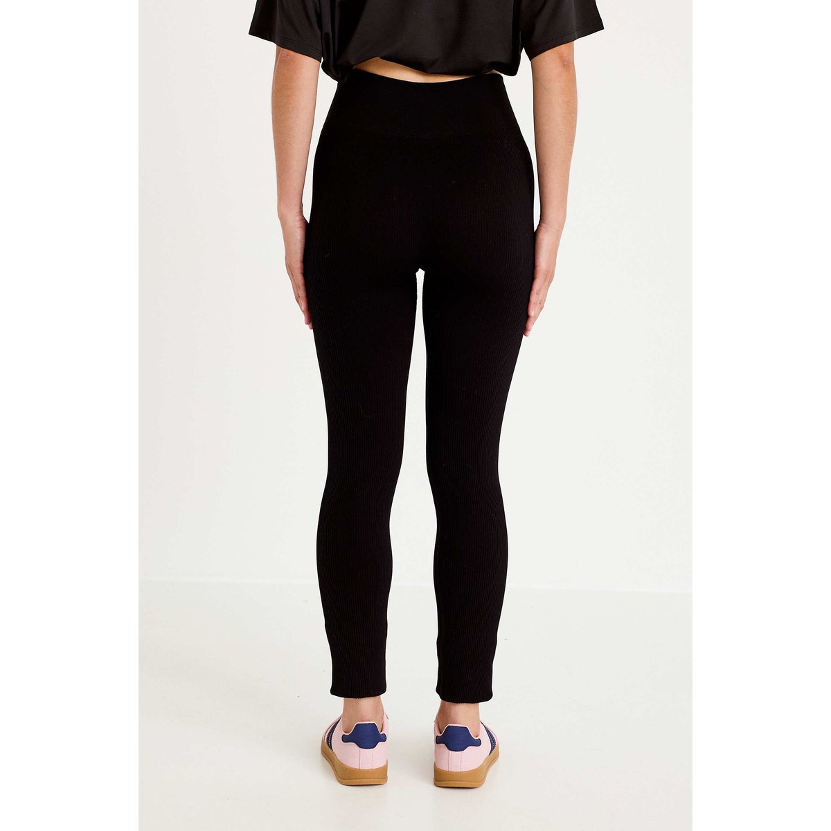 Leggings taille haute sans couture noir, CACHE CACHE