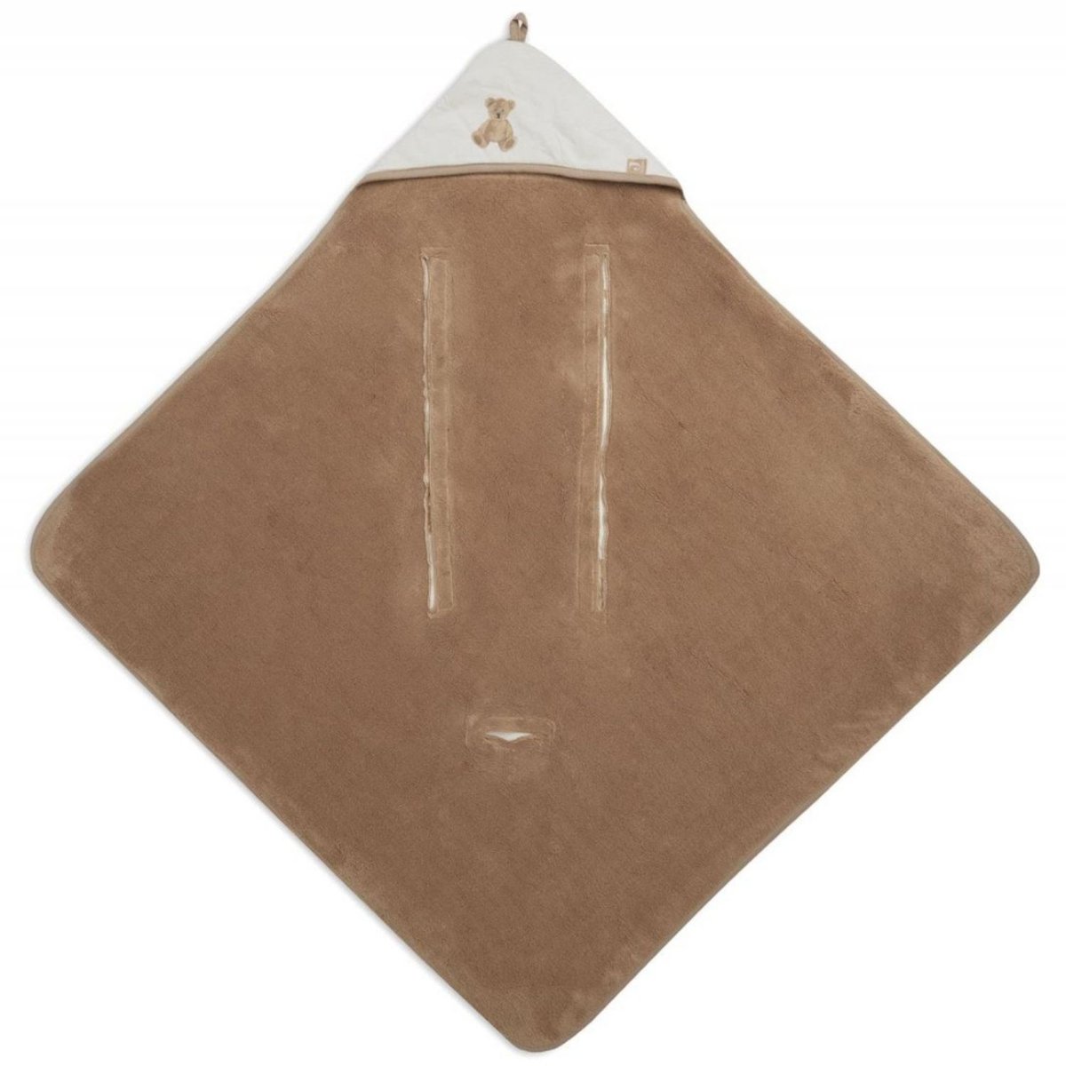 Couverture nomade Teddy Bear blanc, marron clair, JOLLEIN