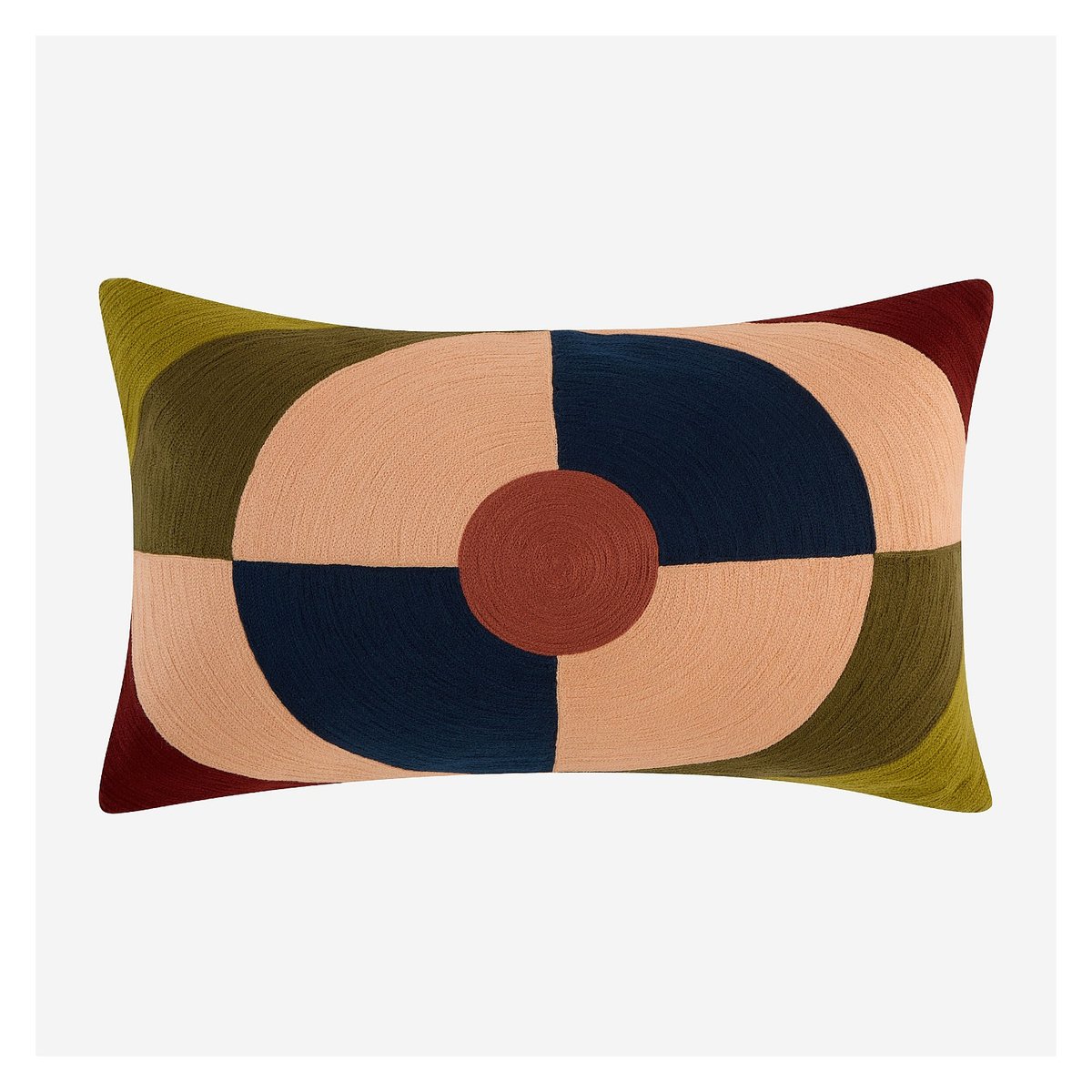Coussin en lin et coton CLARISSE rose, bleu, bronze, HABITAT