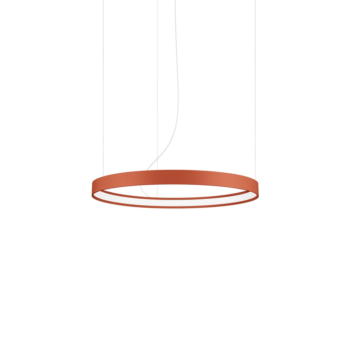 Lustre Aluminium Ocre Rouge LED 1 Rio ocre rouge, EDEN