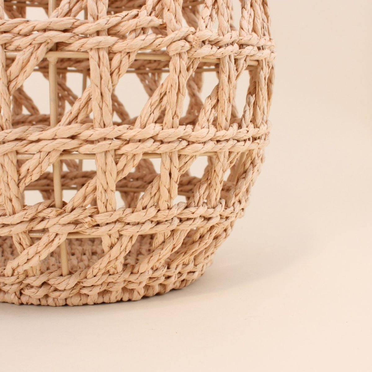 Lanterne en corde 37cm beige, ORNAMI