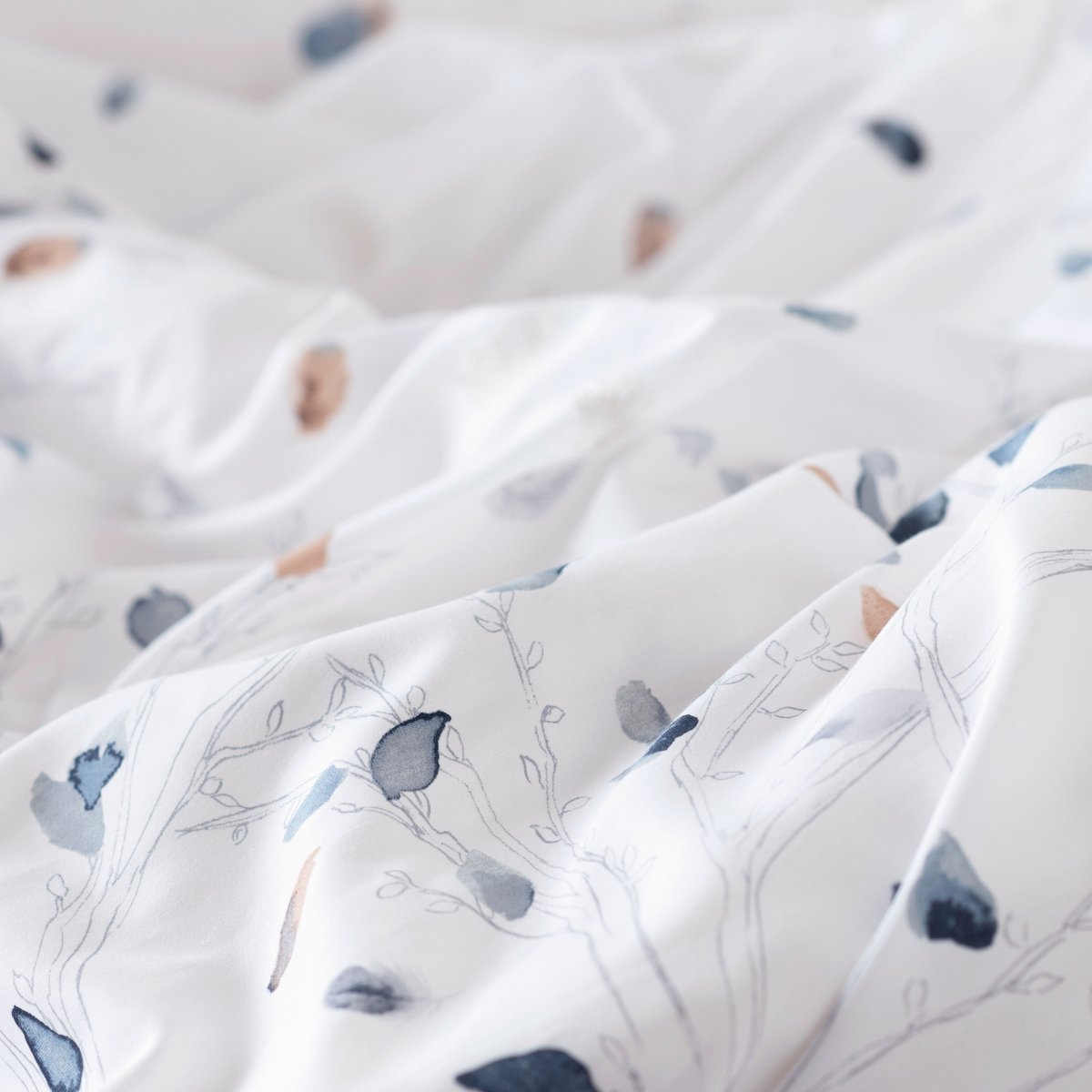 Housse de couette Imprimé EQUINOXE imprimé, CARRE BLANC