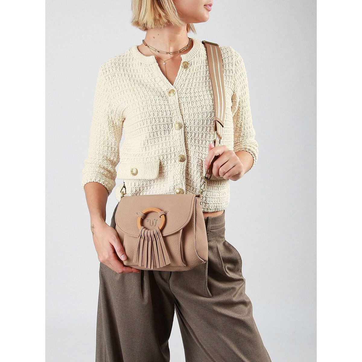 Sac bandoulière Camomille sand, WOOMEN