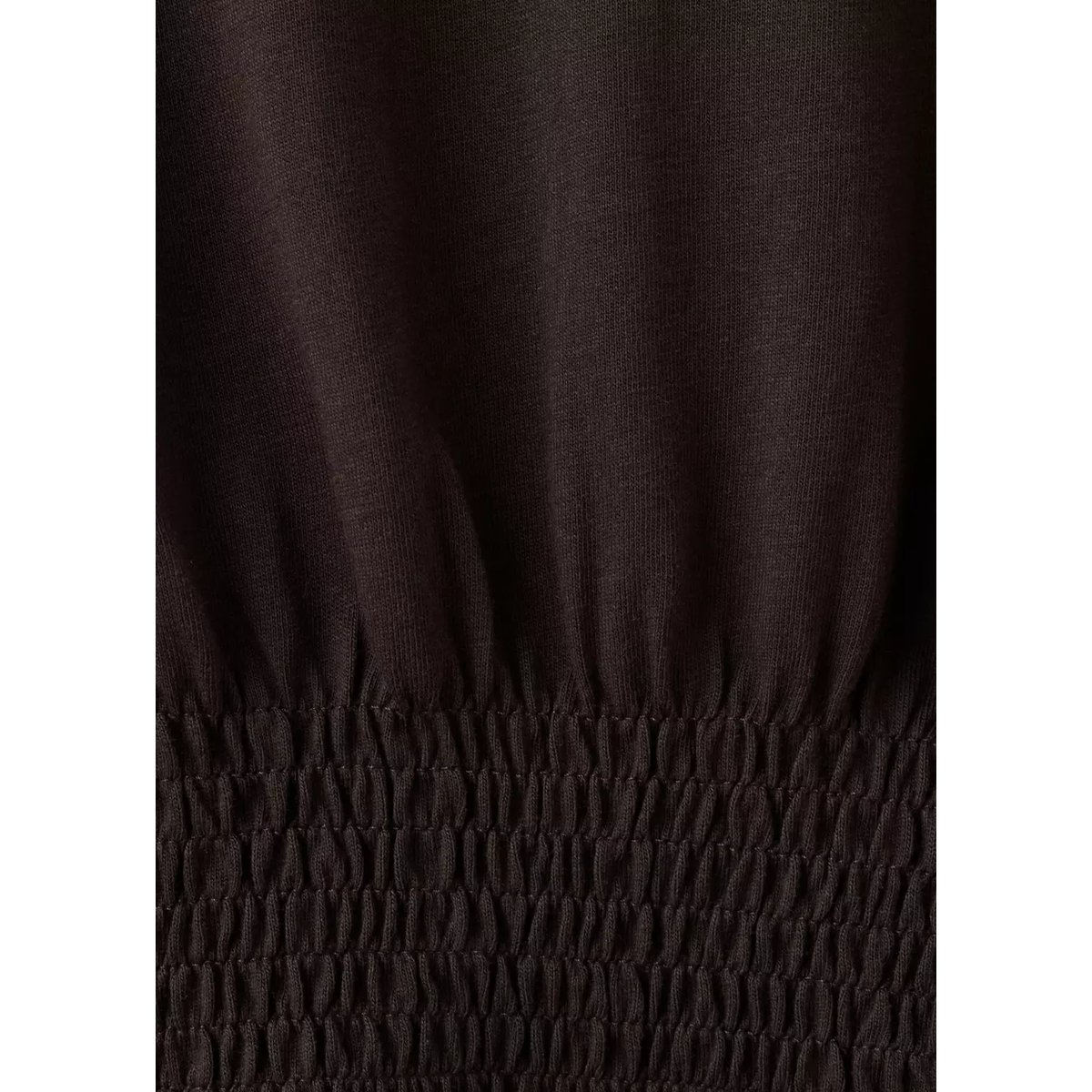 T-shirt coton détails froncés marron, MANGO TEEN