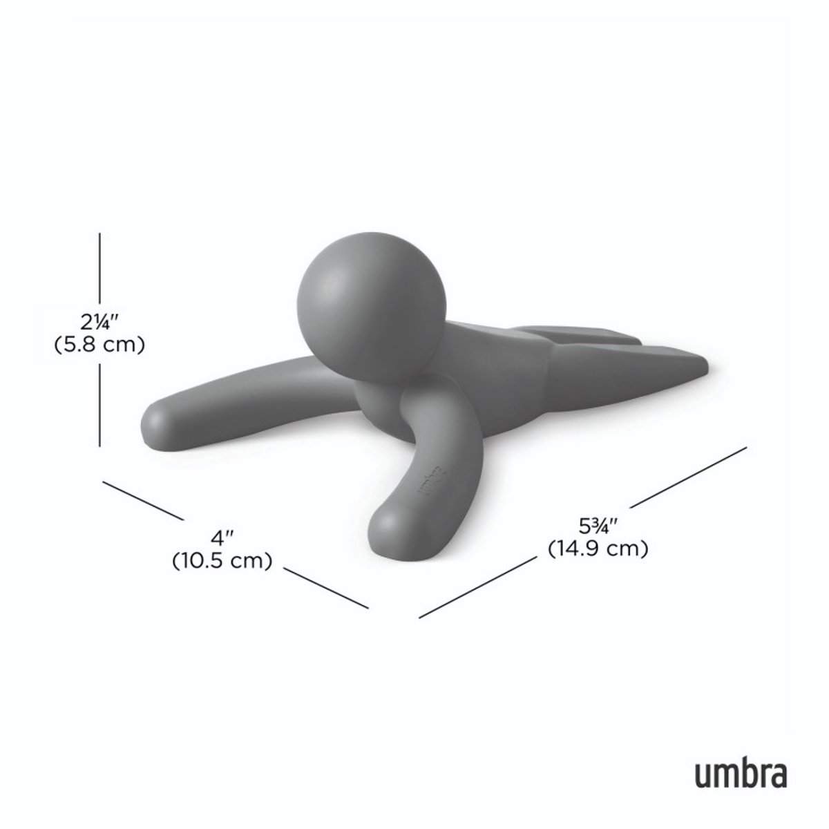 Cale-porte design original BUDDY gris, UMBRA