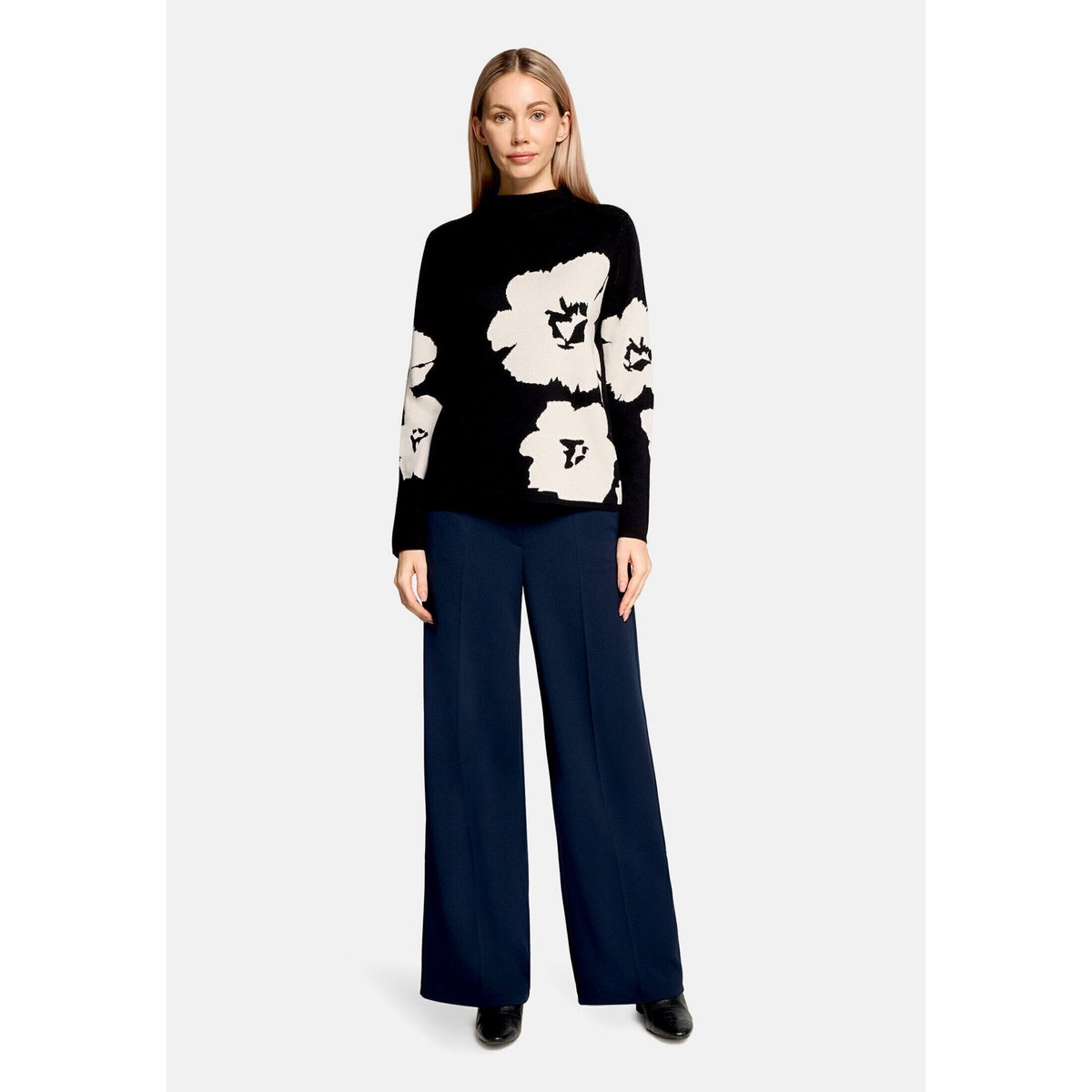 Pantalon Marlene unicolore dark sky, BETTY BARCLAY