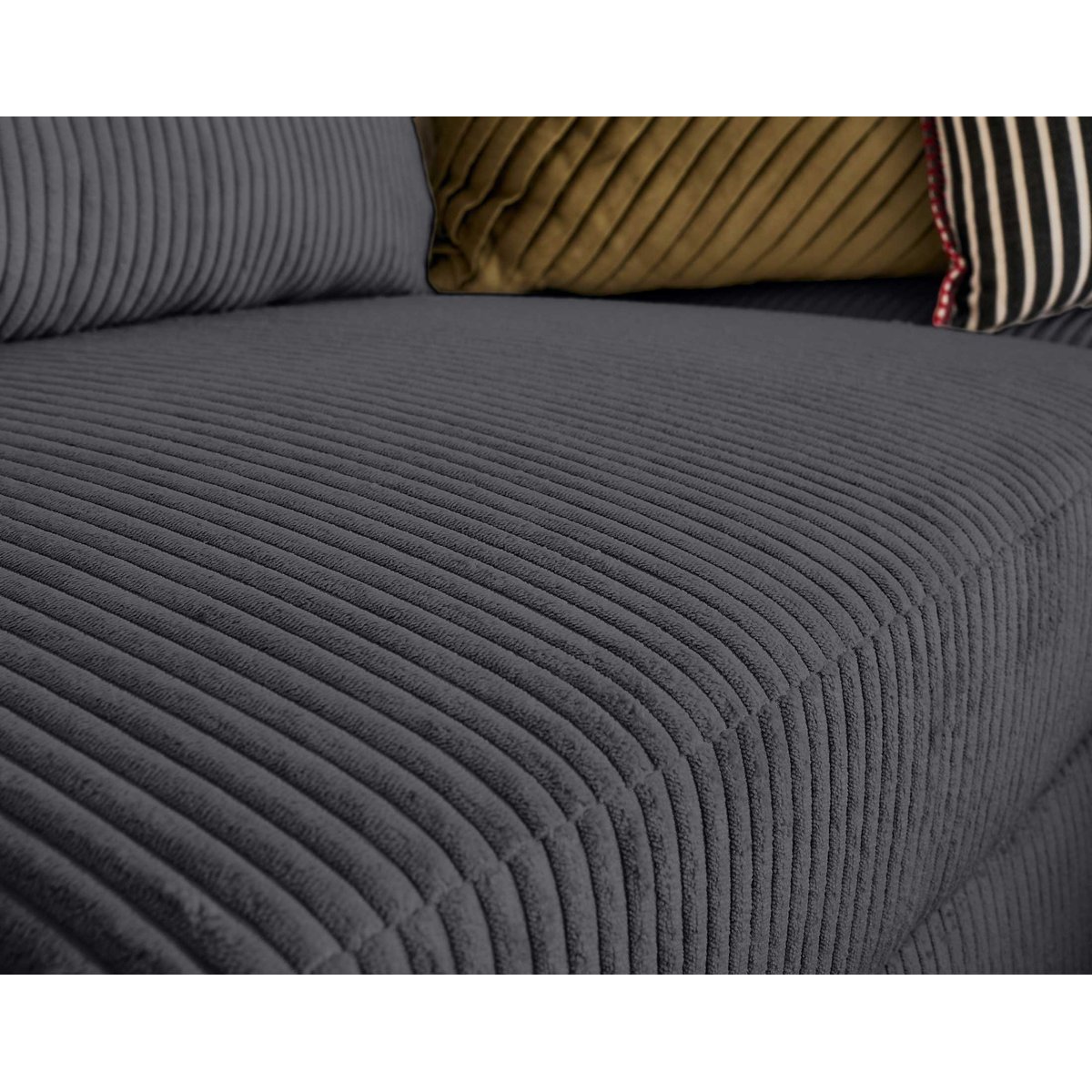 Canapé d'Angle Convertible 5 places - AUBEPINE gris anthracite, BEST MOBILIER