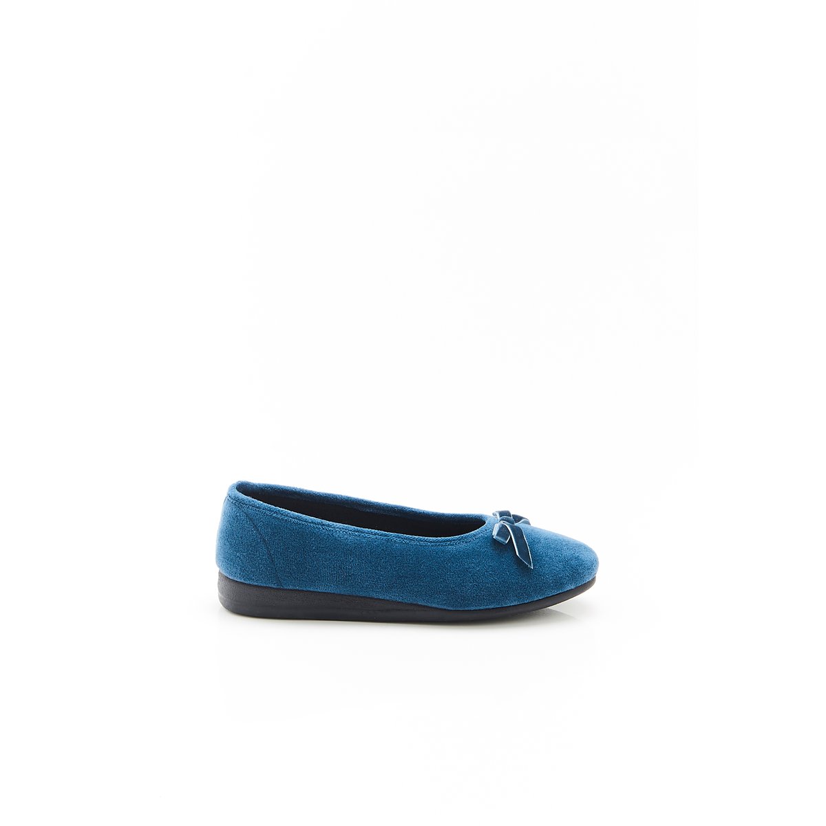 Chaussons aspect velours bleu marine, DAMART