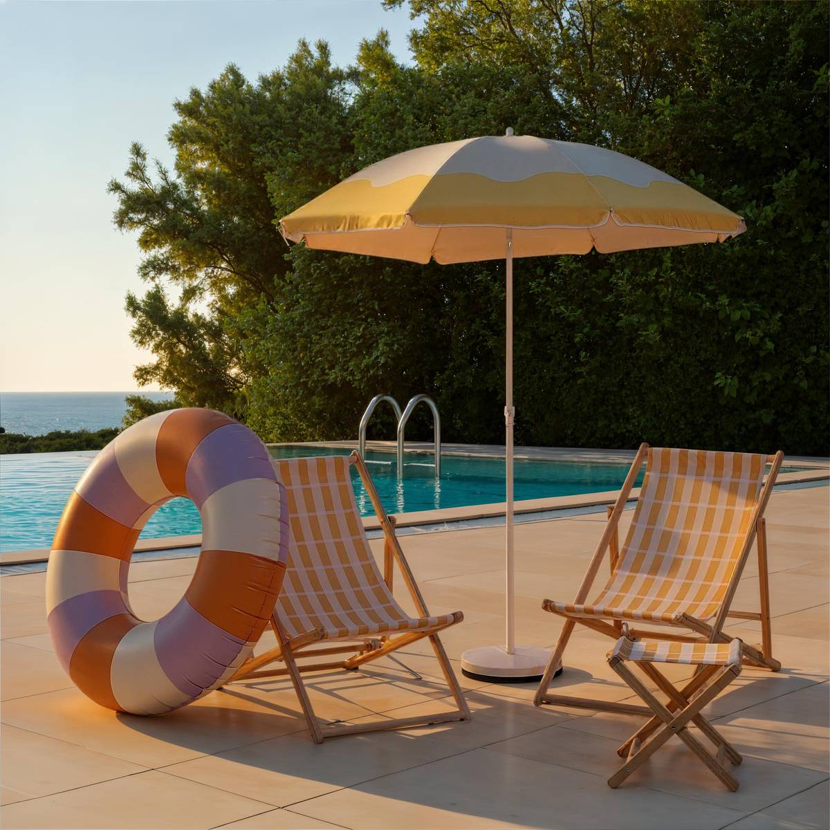 Chilienne de jardin pliable orange, 5FIVE SIMPLY SMART
