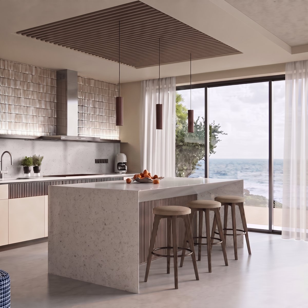 Plafonnier Aluminium Marron GU10 1 KARBON marron, EDEN
