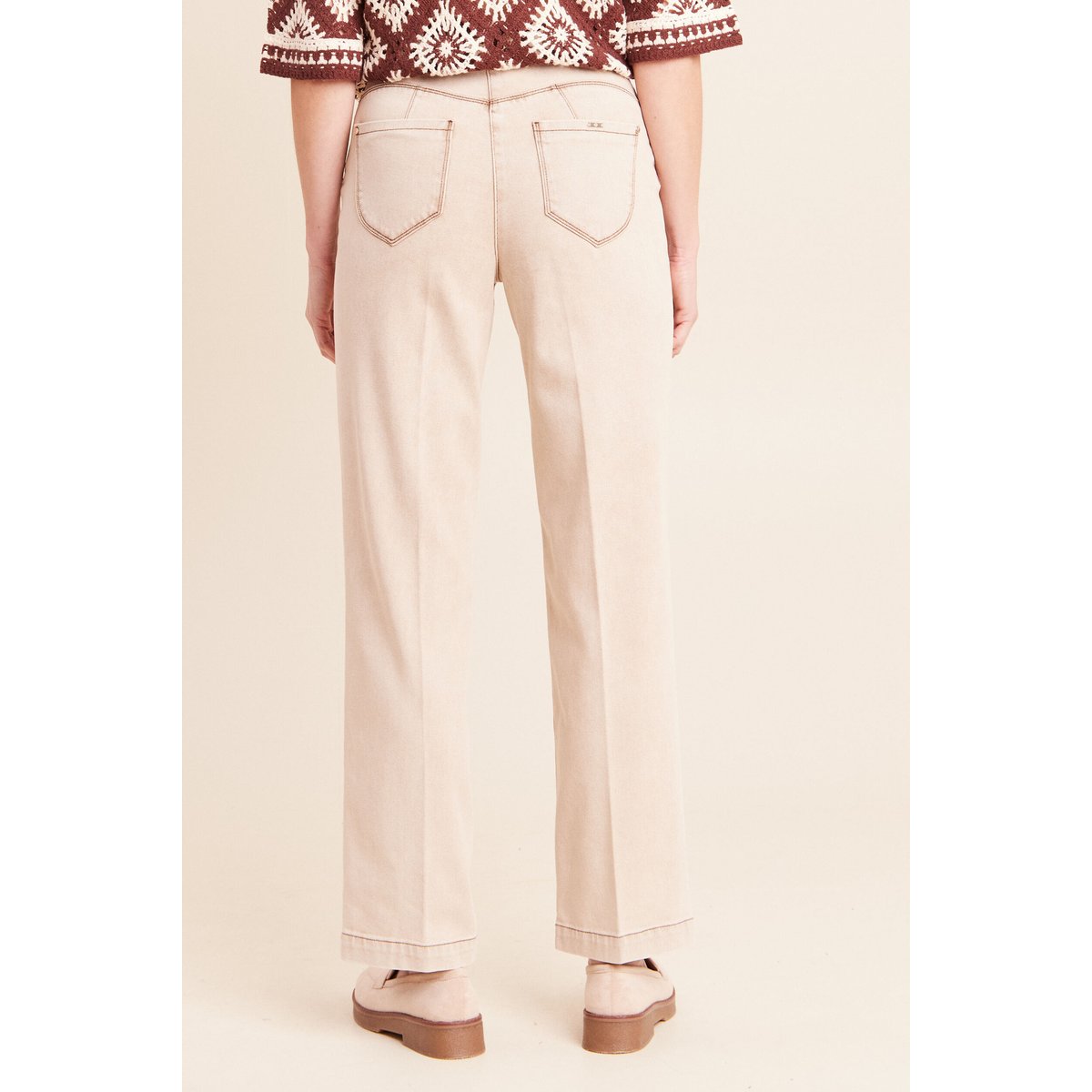 Jean coupe droite taille standard denim beige, BREAL
