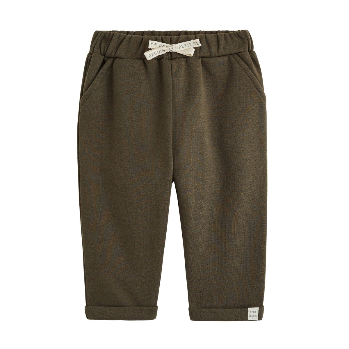 Lot de 3 pantalons bébé en molleton bleu, PETIT BEGUIN