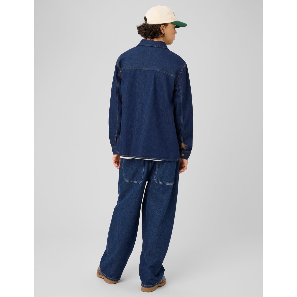 Chemise denim brut bleu moyen, BZB